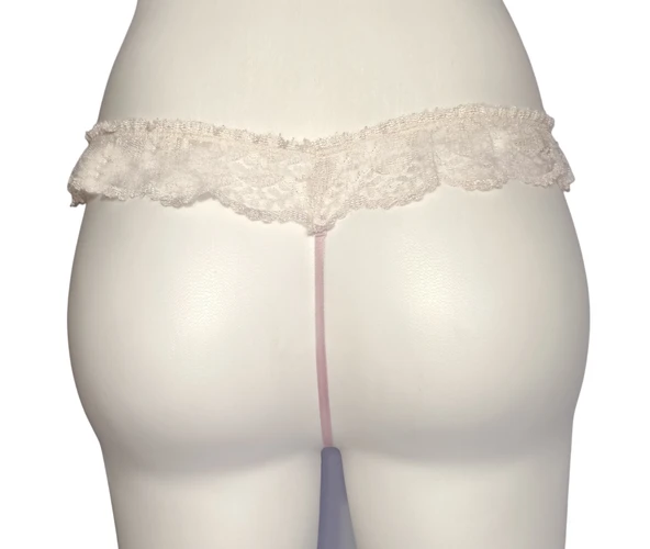 ASM0231 Bayan Pembe Dantel  Boncuk O Gece String - Resim 2