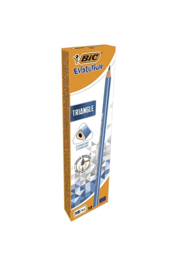 Bic Evol Triangle Üçgen Kurşun Kalem 12 Li (6 Kutu 72 Adet Kurşun Kalem) ürün görseli 1