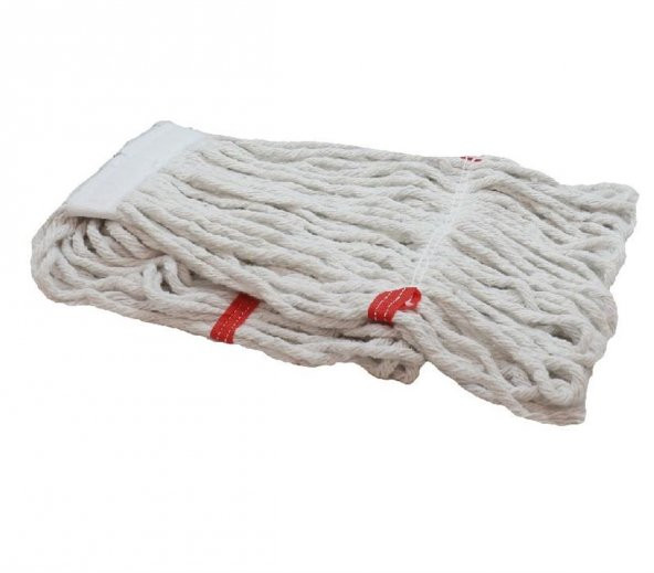Çift Kovalı Temizlik Seti Yedek Islak Mop Dar Pamuklu Beyaz - 17 Cm. - 350 Gr. - 1 Adet ürün görseli 1