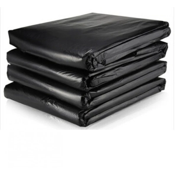 Endüstriyel Jumbo Boy Dökme Çöp Torbası - 80 x 100 Cm. - 250 Mikron - Kalın - 20 Kg. - Siyah - Torba ürün görseli 1