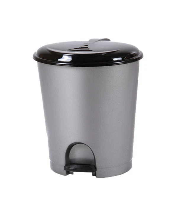 Akay Plastik Pedallı Çöp Kutusu Kovası / Çıkarılabilir İç Kovalı - Gri - 20 Litre - 31 x 35 x 41 Cm. ürün görseli 1