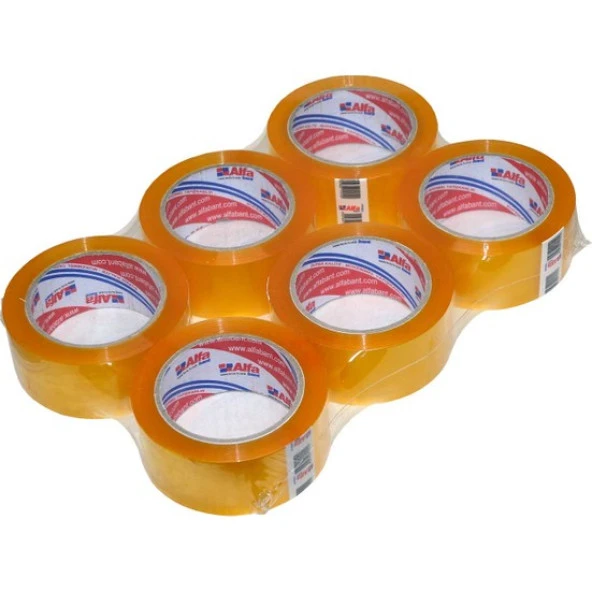 Alfa Bant Şeffaf Koli Bandı / 45 mm x 100 Metre / 6'lı Paket ürün görseli 1