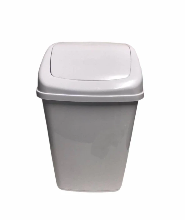Polytime Sallanır Kapak Klink Fantastik İtmeli Çöp Kutusu Kovası / 5 Litre / Beyaz / 29x14x17 Cm. ürün görseli 1