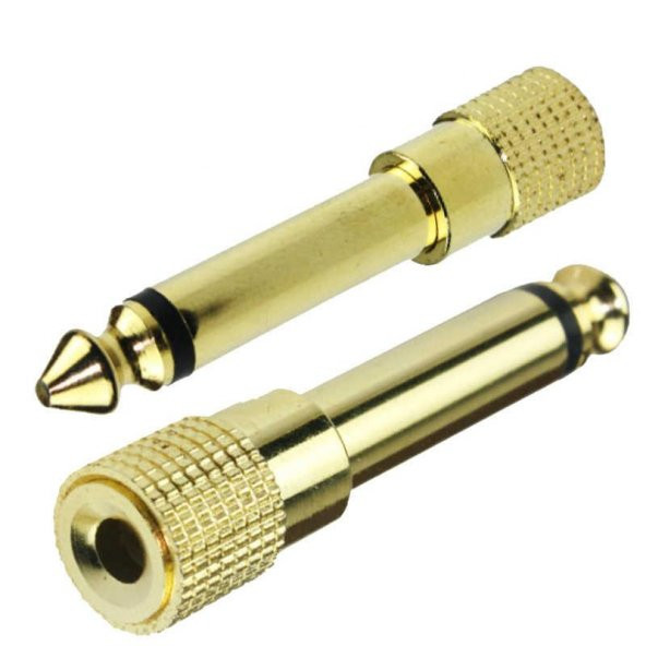 Mono 6.3 mm Erkek - 3.5 mm Dişi Çevirici Gold Aparat ürün görseli 1