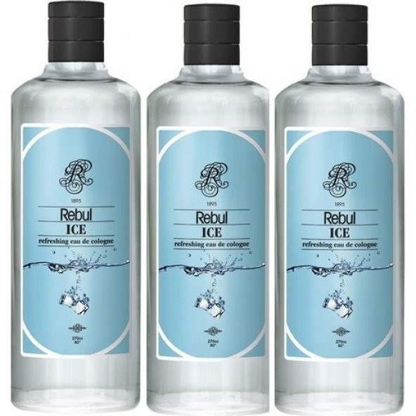 Rebul Ice Kolonya 80 Derece 3lü 250 ml ürün görseli 1
