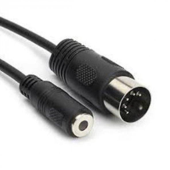 5 Pin Din Erkek - 3.5 mm Stereo Dişi Çevirici Kablo - 10 cm ürün görseli 1