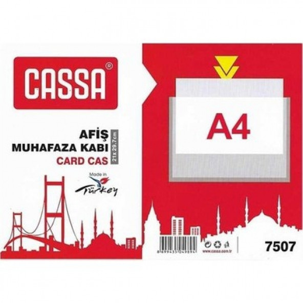 Cassa Tabela Poşeti (Afiş Muhafaza Kabı A4) Şeffaf 10 lu paket ürün görseli 1