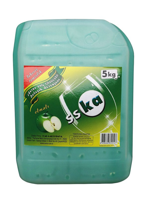 SSKA Elde Bulaşık Yıkama Deterjanı / Ekstra Yağ Çözücülü Limon Esanslı - 5 Kg. - Bidon ürün görseli 1