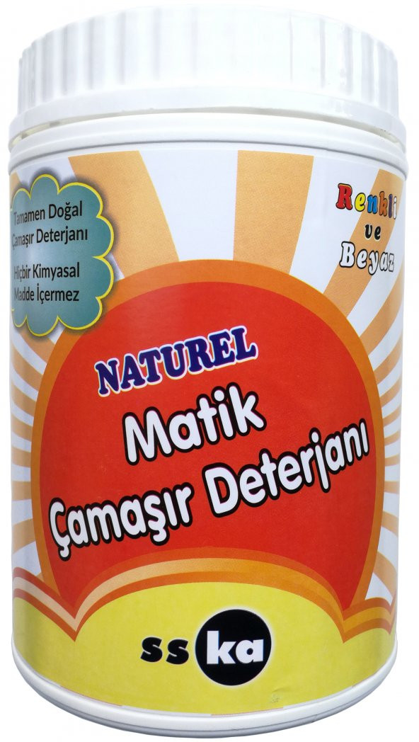 Naturel Toz Çamaşır Makine Deterjanı Matik / %100 Doğal / Hiçbir Kimyasal İçermez / 900 Gr. ürün görseli 1