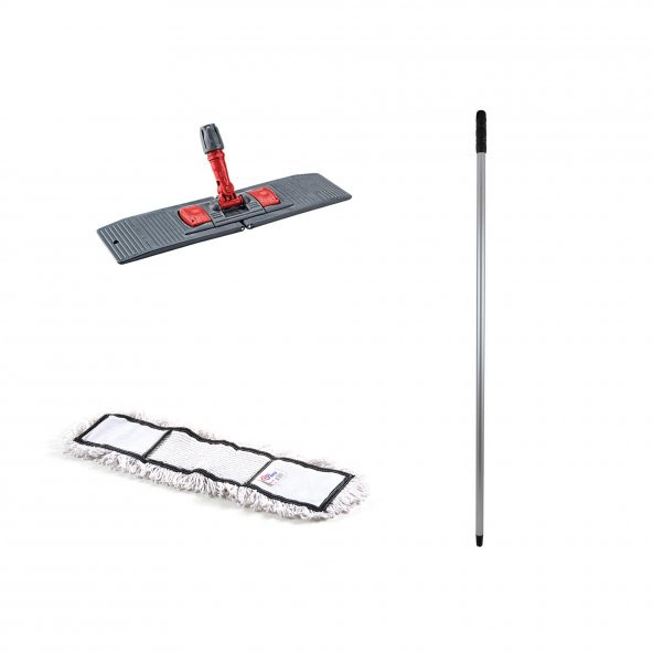 Tablet Palet Nemli Yedek Mop Takımı Seti - 50 Cm. Nemli Mop + Katlanır Aparat + Metal Vidalı Sap ürün görseli 1