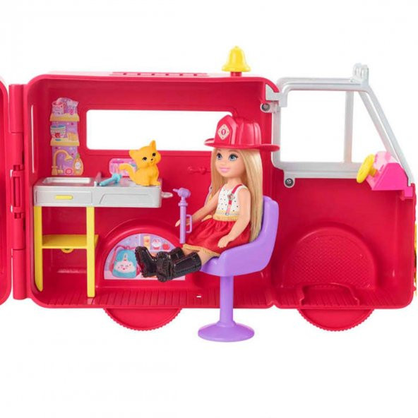 Barbie Chelsea İtfaiye Aracı HCK73 - Resim 2