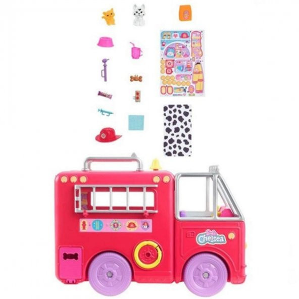 Barbie Chelsea İtfaiye Aracı HCK73 - Resim 6