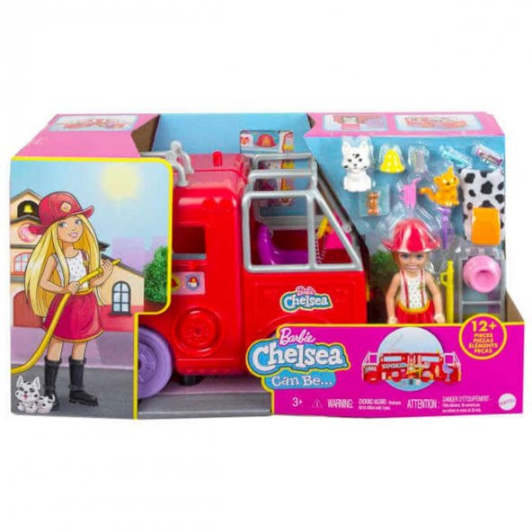 Barbie Chelsea İtfaiye Aracı HCK73 - Resim 7