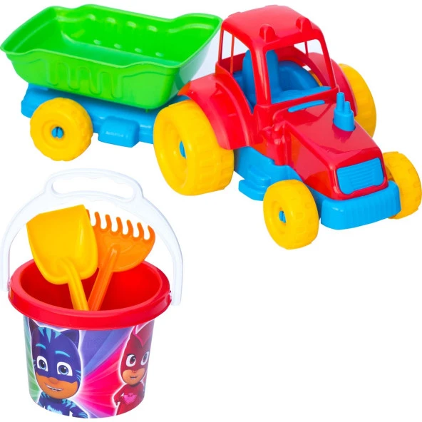 Dede Pj Masks Traktör Plaj Set - Resim 4