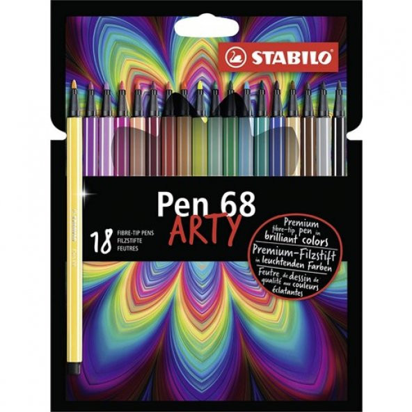 Stabilo Keçe Uçlu Boya Kalemi Pen 68 Arty 18 Renk ürün görseli 1