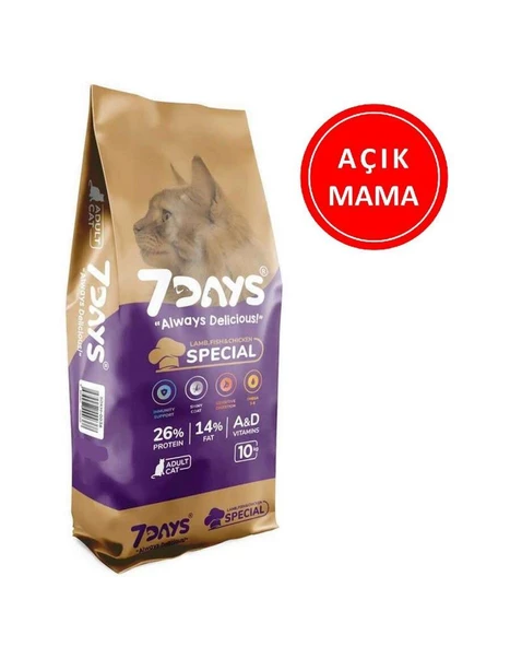 7 Days Special Yetişkin Kedi Maması 1 Kg AÇIK ürün görseli 1