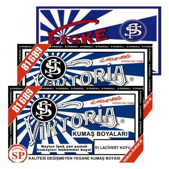 Viktoria Kumaş Boyası Koyu Lacivert 2Pk+Fiske Sabitleme 1Pk ürün görseli 1