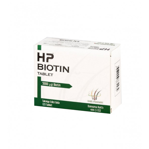 Hp Biotin Tablet 5 Mg 120 Tablet ürün görseli 1