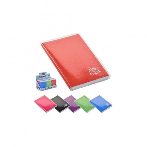Mikro 9.5*13.5cm 64 Yaprak Çizgili Karton Kapak Asetat Koruyuculu Not Defteri Nt-211 ürün görseli 1