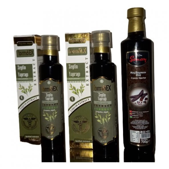 Myfarmaex 2li Zeytin Yaprağı Ekstratı 250 ml + (Şenay Keçiboynuzu Özü 700 gr ) ürün görseli 1