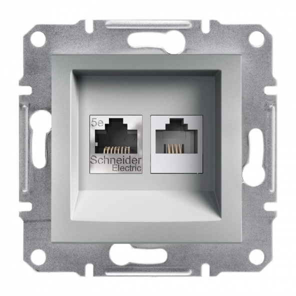 Schneider Asfora RJ45 CAT6 UTP RJ11,Alüminyum EPH5200161 ürün görseli 1