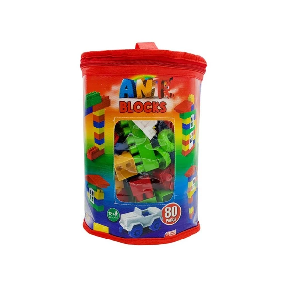 Asya Oyuncak Lego Ant Bloklar 80 Parça Çantalı ürün görseli 1