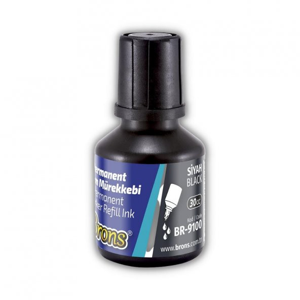 Markör Permanent Kalem Mürekkebi Siyah 30 ml 1 Adet Brons Koli Çuval Kalemi Mürekkebi 1 Adet ürün görseli 1