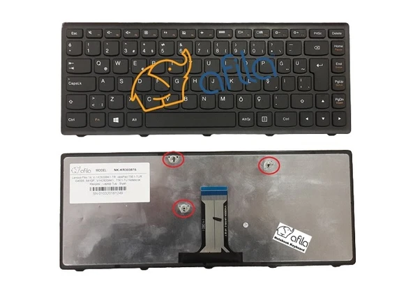 Lenovo ideaPad G400S Notebook Klavyesi (Siyah TR) - Resim 2
