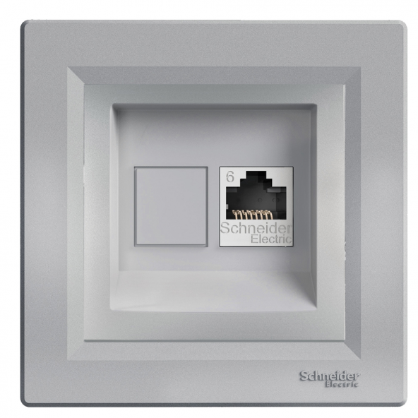 SCHNEİDER ASFORA ALÜMİNYUM RJ-45 (CAT-6) DATA (ÇERÇEVELİ) ürün görseli 1