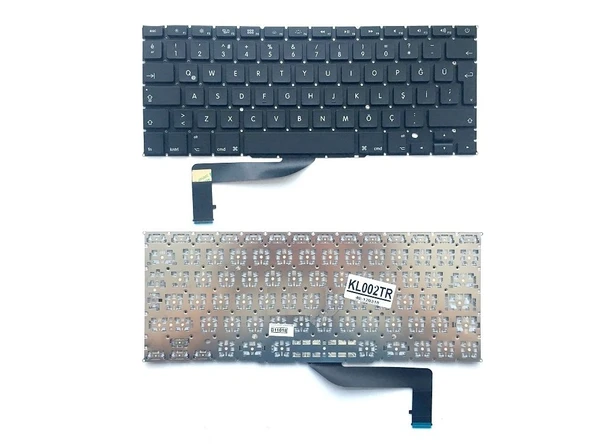Apple MacBook Pro A1398 MC975, MC976 Notebook Klavyesi TR, Büyük Enter'lı Tuş Takımı / KL0002TR ürün görseli 1