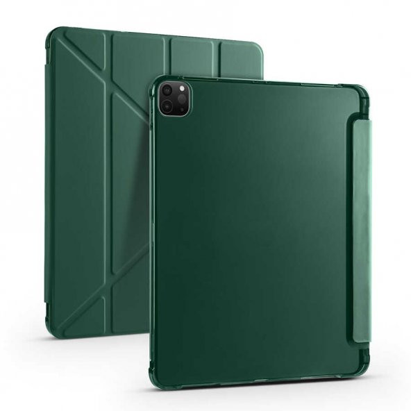 Apple iPad Pro 12.9 2021 (5.Nesil) Kılıf Zore Tri Folding Smart With Pen Standlı Kılıf ürün görseli 1