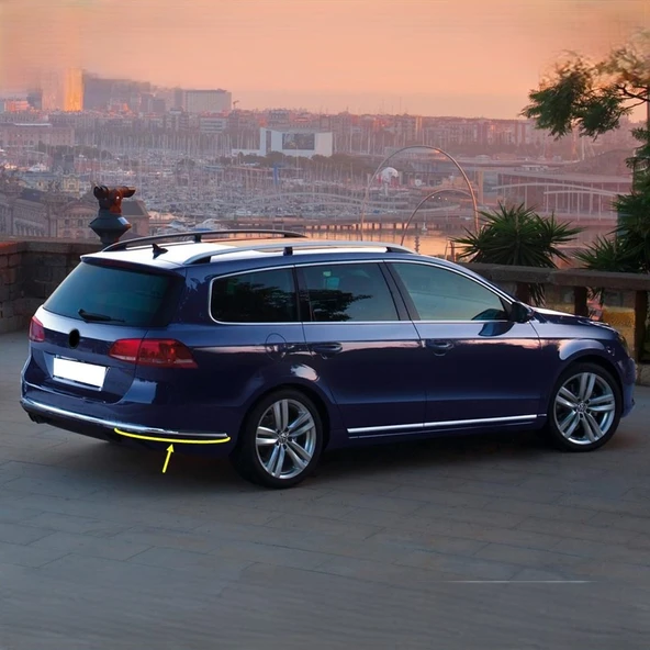 VW Passat Variant B7 2011-14 Arka Tampon Sağ Alt Krom Çıtası 3AF807460 ürün görseli 1