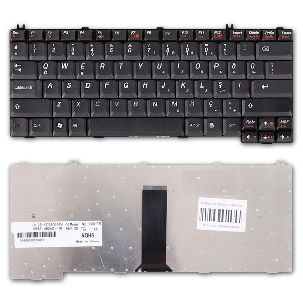 Lenovo 3000 C100, N100, N200, N100 Notebook Klavyesi - TR / KL0242 ürün görseli 1