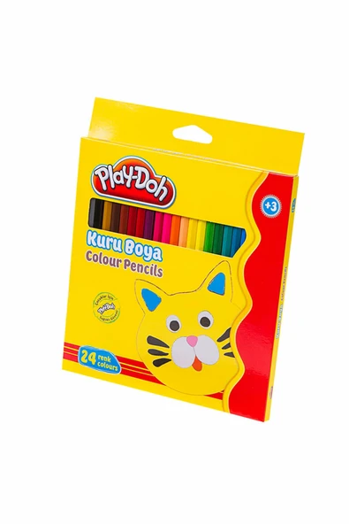 Kuru Boya 24 Renk Karton Kutu Tam Boy Play-Doh 24 Renk Kuru Boya Karton Kutu ürün görseli 1