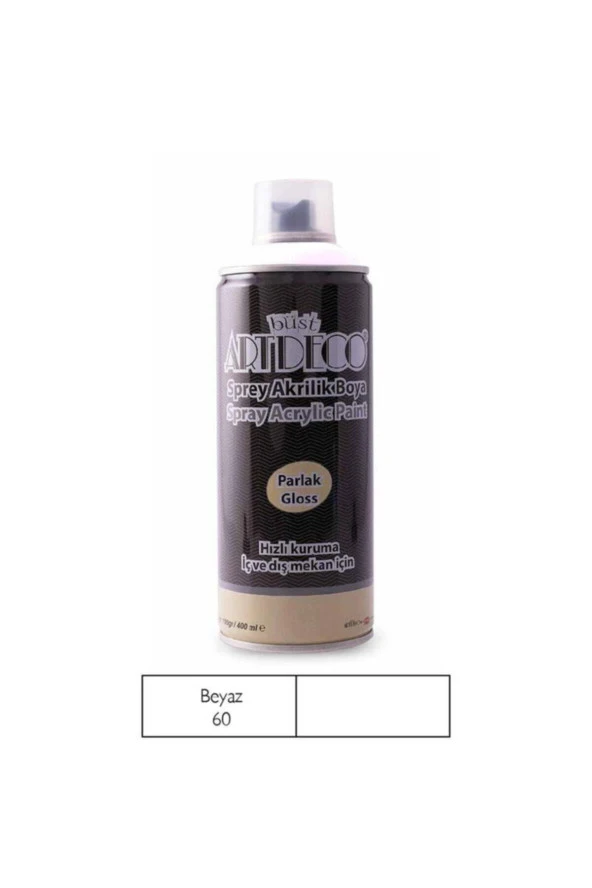Artdeco Sprey Boya Akrilik 400 ML Beyaz Sprey Akrilik Boya ürün görseli 1