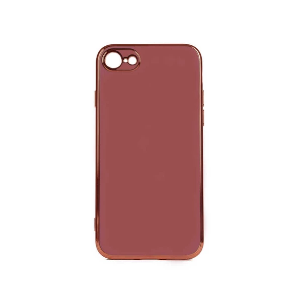 Apple iPhone SE 2022 Kılıf Zore Bark Kenarları Altın Renk Kılıf - Resim 9
