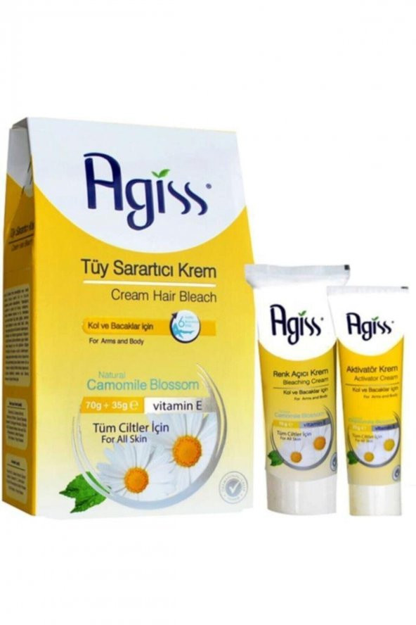 Agiss Tüy Sarartıcı Krem E Vitaminli 70 gr + 35 gr ürün görseli 1