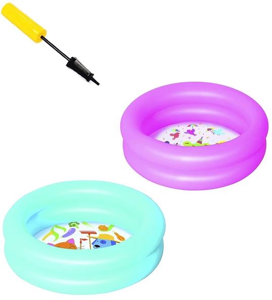 Pompası ile Bestway 51061, Desenli Zeminli Şişme Çocuk Havuz SET (61x15cm) ürün görseli 1