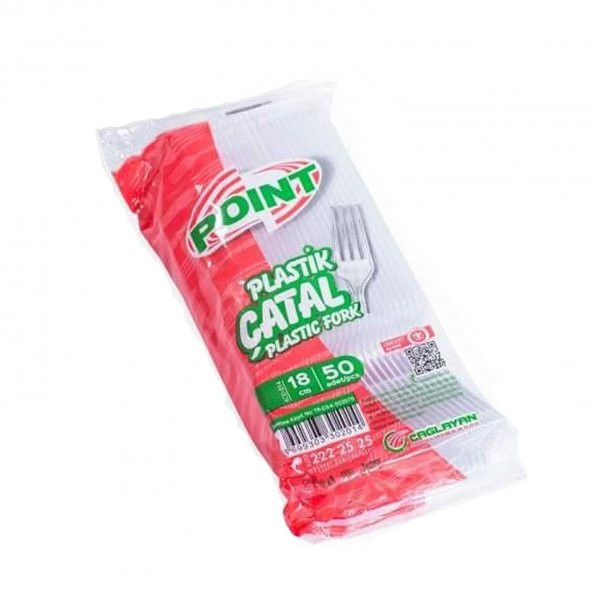 Point Plastik Lüx Şeffaf Çatal - 18 Cm. - 3.2 Gr. - 3000 Adet - Koli ürün görseli 1
