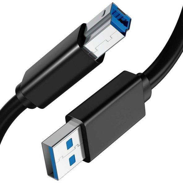 USB 3.0 Yazıcı Tarayıcı Kablosu 1.8 Metre Siyah ürün görseli 1