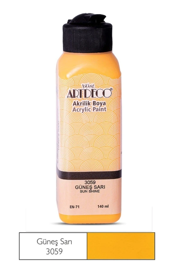 Artdeco Akrilik Boya 140 ML Güneş Sarı Akrilik Boya ürün görseli 1
