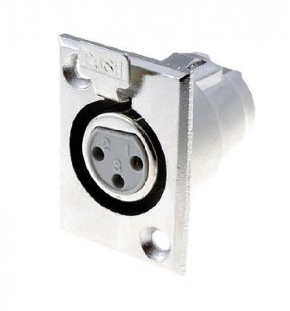 3 Pin XLR Şase Tipi Dişi Konnektör ürün görseli 1