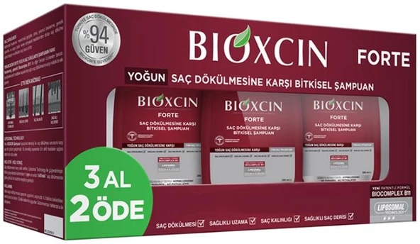 Bioxcin Forte Saç Dökülmesine Karşı Bakım Şampuanı 300 ml - 3 Al 2 Öde ürün görseli 1