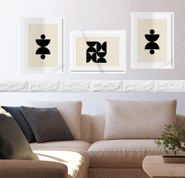 Renkli Duvarlar 3 Adet 70x7 cm Kendinden Yapışkanlı Duvar Kemeri Estetik Bordür ürün görseli 1