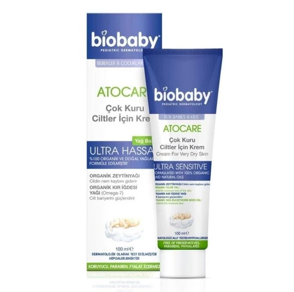 Biobaby Kuru ve Çok Kuru Ciltler İçin Krem 100 ml ürün görseli 1