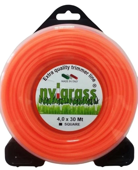 Nylgrass Tırpan Misinası Turuncu Dörtköşe 4 mm 30 mt ürün görseli 1
