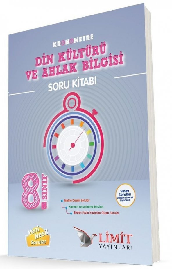 8.Sınıf Kronometre Din Kültürü Ve Ahlak Bilgisi Soru Kitabı Limit Yayınları ürün görseli 1