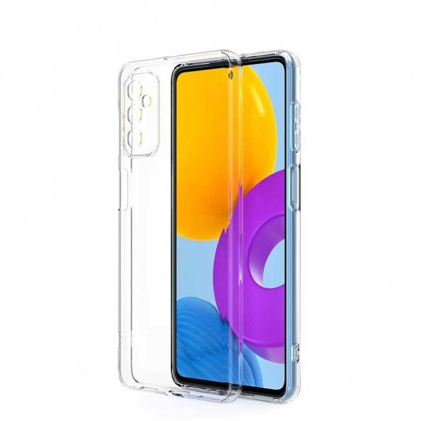 Samsung Galaxy M52 Kılıf 3D Kamera Korumalı Şeffaf Silikon Kapak ürün görseli 1