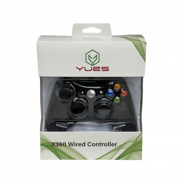 YUES Xbox 360 Gamepad Oyun Kolu Kablolu Joystick (Xbox 360 ve PC Uyumlu) ürün görseli 1