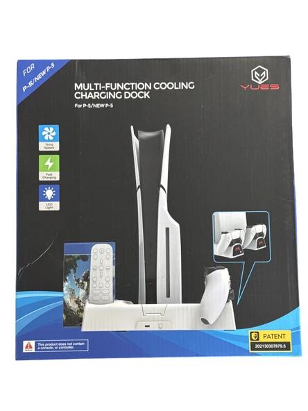 YUES Ps5 Fonksiyonel Stand Ps5 Slim Fanlı Stand Ps5 Şarj Standı Oyun Standı ürün görseli 1